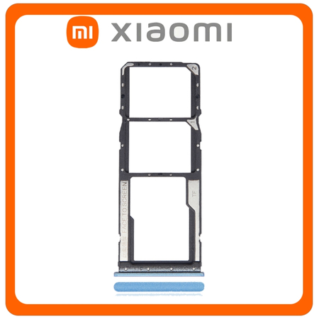 Γνήσια Original Xiaomi Redmi 10, Xiaomi Redmi10 (21061119AG, 21061119DG, 21061119AL) SIM Card Tray + Micro SD Tray Slot Υποδοχέας Βάση Θήκη Κάρτας SIM Blue Μπλε (Service Pack By Xiaomi)