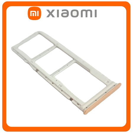 Γνήσια Original Xiaomi Redmi Note 12 4G, Redmi Note12 4G (23021RAAEG, 23021RAA2Y) SIM Card Tray + Micro SD Tray Slot Υποδοχέας Βάση Θήκη Κάρτας SIM Gold Χρυσό (Service Pack By Xiaomi)