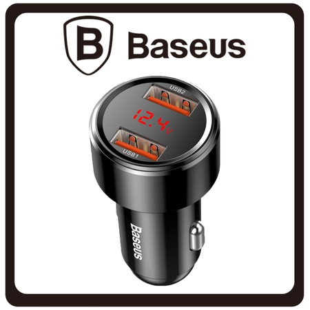 Baseus Φορτιστής Αυτοκινήτου Μαύρος Magic PPS Συνολικής Έντασης 6A Γρήγορης Φόρτισης με Θύρες: 2xUSB