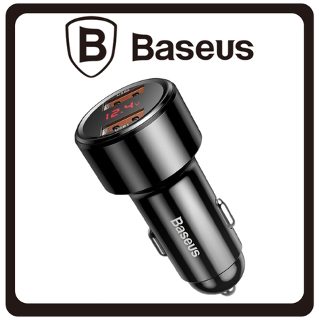 Baseus Φορτιστής Αυτοκινήτου Μαύρος Magic PPS Συνολικής Έντασης 6A Γρήγορης Φόρτισης με Θύρες: 2xUSB