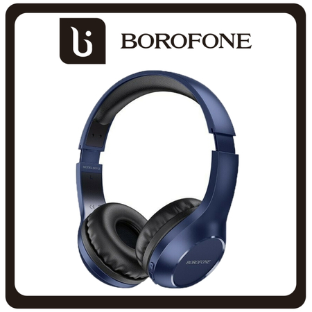 Borofone BO12 Ασύρματα/Ενσύρματα Over Ear Ακουστικά με 8 ώρες Λειτουργίας Blue Μπλε
