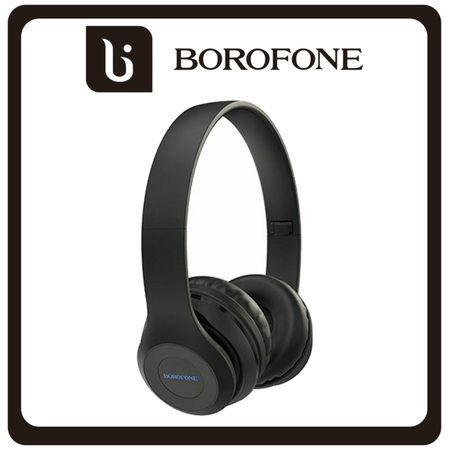 Borofone BO4 Wireless Headphones Ασύρματα/Ενσύρματα On Ear Ακουστικά Με 5 ώρες Λειτουργίας Black Μαύρο