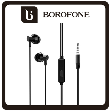 Borofone BM35 In-ear Handsfree με Βύσμα 3.5mm Black Μαύρο