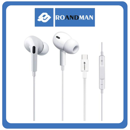 RO&MAN RW30 In-ear Handsfree Με Βύσμα 120cm White Άσπρο