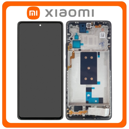 Γνήσια Original Xiaomi 11T (21081111RG), 11T Pro (2107113SG) Poco F4 GT (21121210G) AMOLED LCD Display Screen Assembly Οθόνη + Touch Screen Digitizer Μηχανισμός Αφής + Frame Bezel Πλαίσιο Σασί Tarnish Meteorite Gray Γκρι 560004K11R00 (Service Pack By Xiaomi)