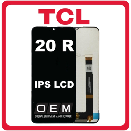 HQ OEM Συμβατό Για TCL 20 R 5G (T767H) IPS LCD Display Screen Assembly Οθόνη + Touch Screen Digitizer Μηχανισμός Αφής Gray Μαύρο (Grade AAA+++)