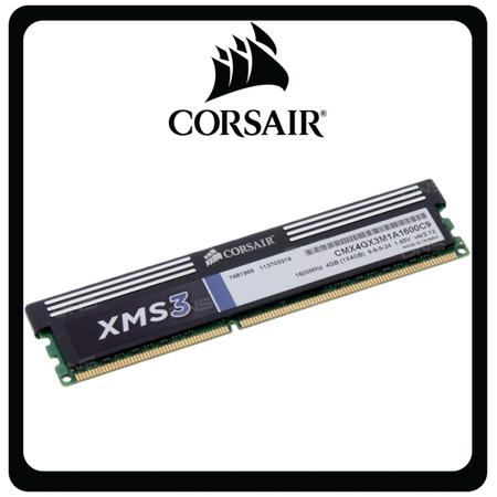 CORSAIR RAM DIMM XMS3 4GB CMX4GX3M1A1600C9, DDR3, 1600MHz