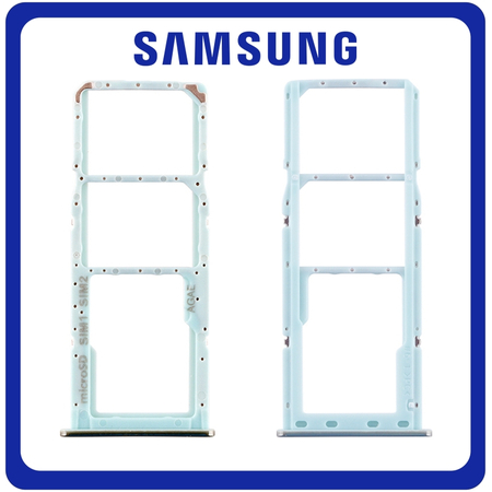 Γνήσια Original Samsung Galaxy A71, GalaxyA71 (SM-A715F, SM-A715F/DS) SIM Card Tray + Micro SD Tray Slot Υποδοχέας Βάση Θήκη Κάρτας SIM Prism Crush Blue Μπλε GH98-44757C​ (Service Pack By Samsung)