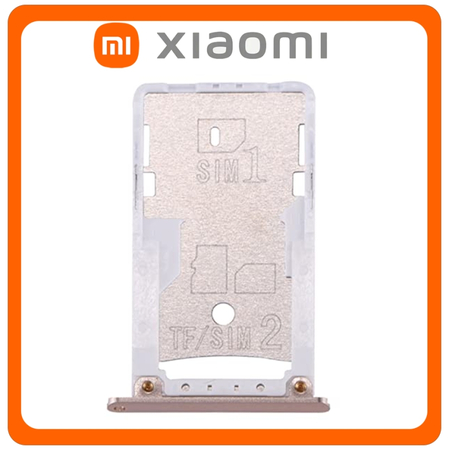 Γνήσια Original Xiaomi Redmi 3 (2015816), Xiaomi Redmi 3s (2016031) SIM Card Tray + Micro SD Tray Gold Χρυσό (Service Pack By Xiaomi)