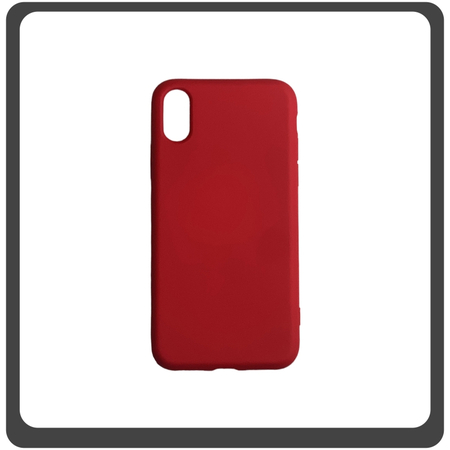 Θήκη Πλάτης - Back Cover, Silicone Σιλικόνη Liquid TPU Soft Protective Case Red Κόκκινο For iPhone XS Max