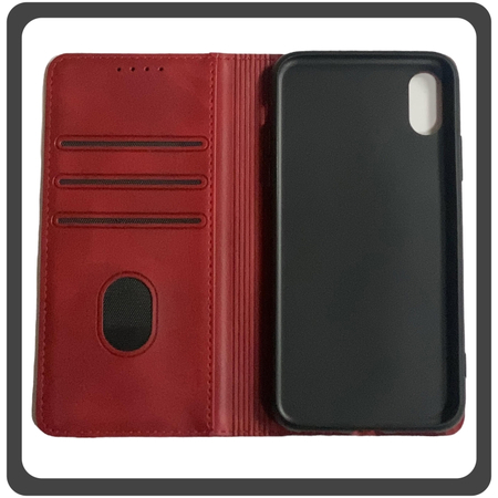 Θήκη Book, Leather Print Wallet Case Δερματίνη Red Κόκκινο For iPhone XS Max