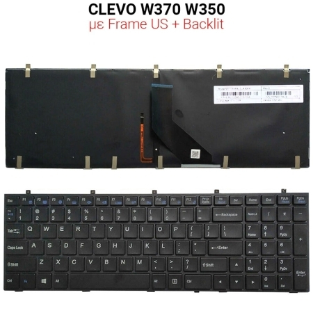 Πληκτρολόγιο Clevo W370 W350 + Backlight