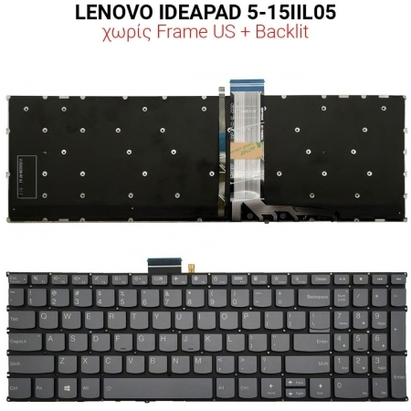 Πληκτρολόγιο Lenovo Ideapad 5-15iil05 no Frame us + Backlit