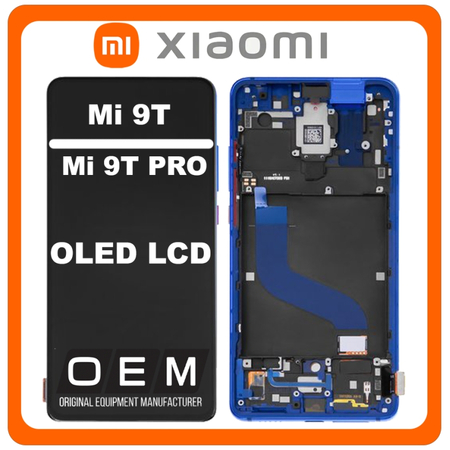 HQ OEM Xiaomi Mi 9T M1903F10G Mi9T PRO M1903F11G OLED LCD Display Screen Οθόνη + Touch Screen Digitizer Μηχανισμός Αφής + Frame Πλαίσιο Blue Μπλε (Grade AAA+++)