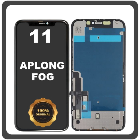 Original FOG Συμβατό Με Apple iPhone 11, iPhone11 (A2221, A2111) APLONG LCD Display Screen Assembly Οθόνη + Touch Screen Digitizer Μηχανισμός Αφής Black Μαύρο (0% Defective Returns)