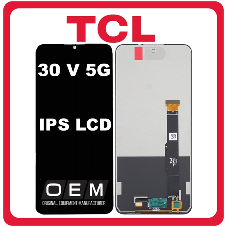 HQ OEM Συμβατό Με TCL 30 V 5G, TCL 30V 5G (T781s) IPS LCD Display Screen Assembly Οθόνη + Touch Screen Digitizer Μηχανισμός Αφής Midnight Gray Μαύρο (Premium A+)