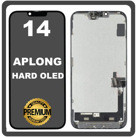 HQ OEM Συμβατό Με Apple iPhone 14, iPhone14 (A2882, A2649) APLONG HARD OLED LCD Display Screen Assembly Οθόνη + Touch Screen Digitizer Μηχανισμός Αφής Black Μαύρο (Premium A+) (Lifetime Warranty Για Συνεργατες B2B​)