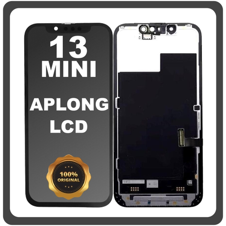 Γνήσια Original For Apple iPhone 13 mini (A2628, A2481) APLONG LCD Display Screen Assembly Οθόνη + Touch Screen Digitizer Μηχανισμός Αφής Black Μαύρο (Premium A+) (Lifetime Warranty Για Συνεργατες B2B​)
