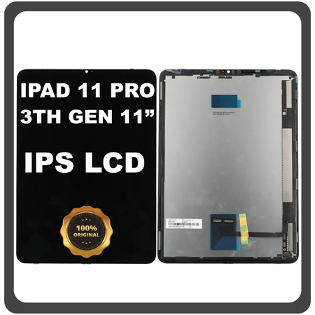 Γνήσια Original For Apple iPad Pro 11 2021 3rd Gen 11" (A2301, A2459) Liquid Retina IPS LCD Display Aseembly Screen Οθόνη + Touch Digitizer Unit Μηχανισμός Aφής Space Gray Μαύρο