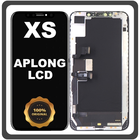 Γνήσια Original For Apple iPhone XS, iPhoneXS (A2097, A1920) APLONG LCD Display Screen Assembly Οθόνη + Touch Screen Digitizer Μηχανισμός Αφής Space Gray Μαύρο (0% Defective Returns)