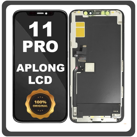 Γνήσια Original For Apple iPhone 11 Pro, iPhone 11Pro (A2215, A2160) APLONG LCD Display Screen Assembly Οθόνη + Touch Screen Digitizer Μηχανισμός Αφής Matte Space Gray Μαύρο (0% Defective Returns)