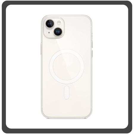 Θήκη Πλάτης - Back Cover, Silicone Σιλικόνη Fine Hole TPU Magnetic Case Transparent Διάφανο For iPhone 14