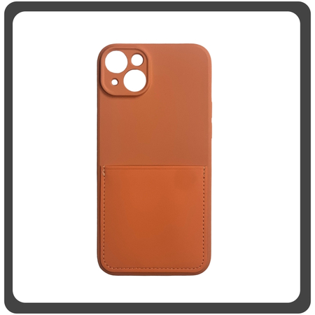 Θήκη Πλάτης - Back Cover, Silicone Σιλικόνη Liquid Inserted TPU Protective Case Orange Πορτοκαλί For iPhone 14 Plus