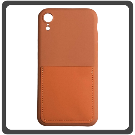 Θήκη Πλάτης - Back Cover, Silicone Σιλικόνη Liquid Inserted TPU Protective Case Orange Πορτοκαλί For iPhone XR