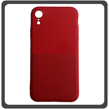 Θήκη Πλάτης - Back Cover, Silicone Σιλικόνη Liquid Inserted TPU Protective Case Red Κόκκινο For iPhone XR