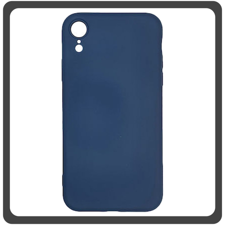 Θήκη Πλάτης - Back Cover, Silicone Σιλικόνη Ultra Thin Feather Dark Blue Μπλε For iPhone XR