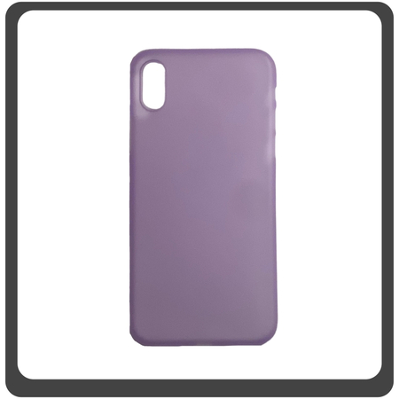 Θήκη Πλάτης - Back Cover, Silicone Σιλικόνη Ultra Thin Feather Purple Μωβ For iPhone X/XS