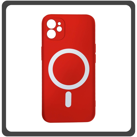 Θήκη Πλάτης - Back Cover, Silicone Σιλικόνη Fine Hole TPU Magnetic Case 2.0mm Red Κόκκινο For iPhone 11