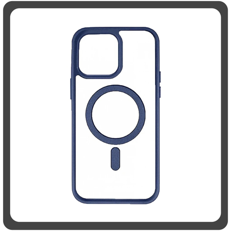 Θήκη Πλάτης - Back Cover, Silicone Σιλικόνη Frosted Edge Macaroon Magnetic Case Blue Μπλε For iPhone 11