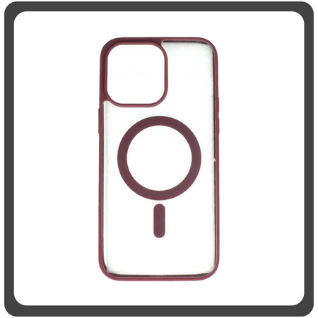 Θήκη Πλάτης - Back Cover, Silicone Σιλικόνη Frosted Edge Macaroon Magnetic Case Plum Purple Μωβ For iPhone 11