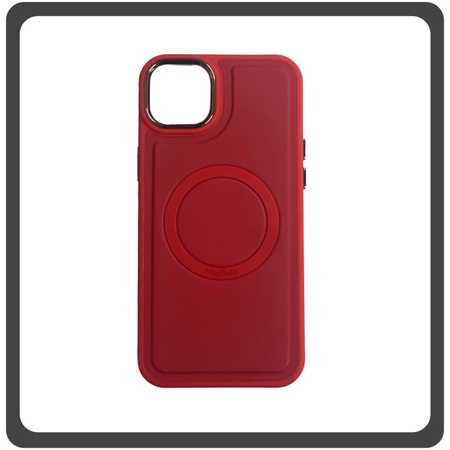 Θήκη Πλάτης - Back Cover, Silicone Σιλικόνη Liquid Magnetic Skin Protection Case Red Κόκκινο For iPhone 11