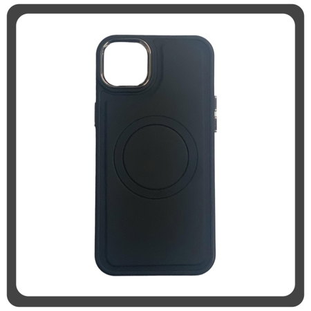 Θήκη Πλάτης - Back Cover, Silicone Σιλικόνη Liquid Magnetic Skin Protection Case Black Μαύρο For iPhone 14