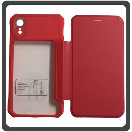 Θήκη Book, Δερματίνη Magnetic Leather Case Red Κόκκινο For iPhone XR
