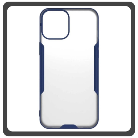 Θήκη Πλάτης - Back Cover, Silicone Σιλικόνη TPU-Rimmed Acrylic Protective Case Blue Μπλε For iPhone 14 Pro