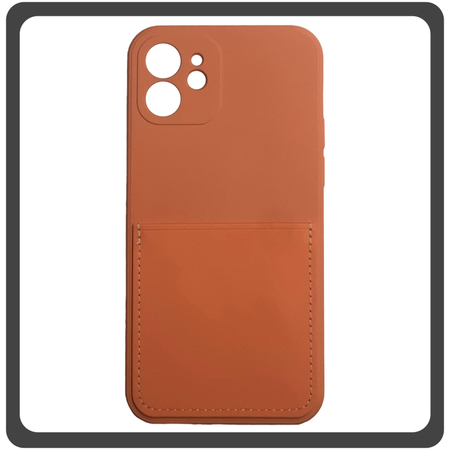 Θήκη Πλάτης - Back Cover, Silicone Σιλικόνη Liquid Inserted TPU Protective Case Orange Πορτοκαλί For iPhone 11