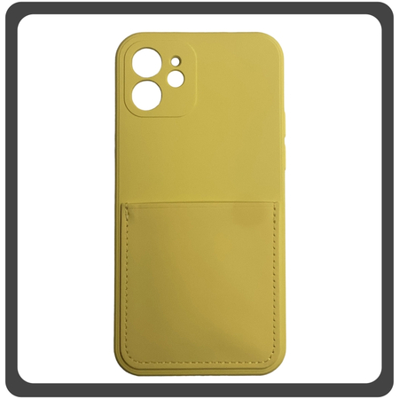 Θήκη Πλάτης - Back Cover, Silicone Σιλικόνη Liquid Inserted TPU Protective Case Yellow Κίτρινο For iPhone 11