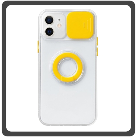 Θήκη Πλάτης - Back Cover, Silicone Σιλικόνη Dazzling Sliding Window Case Yellow Κίτρινο For iPhone 11​