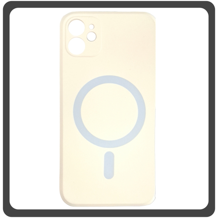 Θήκη Πλάτης - Back Cover, Silicone Σιλικόνη Fine Hole TPU Magnetic Case 2.0mm White Άσπρο For iPhone 11