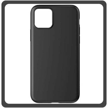 Θήκη Πλάτης - Back Cover, Silicone Σιλικόνη High Quality Liquid TPU Soft Protective Case 2.0mm Black Μαύρο For iPhone 11