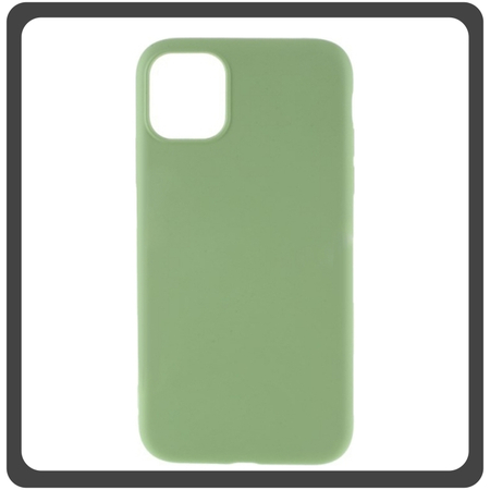 Θήκη Πλάτης - Back Cover, Silicone Σιλικόνη High Quality Liquid TPU Soft Protective Case 2.0mm Matcha Green Πράσινο For iPhone 11