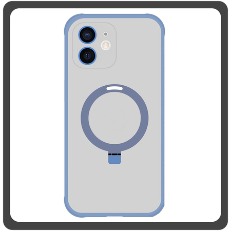 Θήκη Πλάτης - Back Cover, Silicone Σιλικόνη Creative Invisible Bracket Protective Case Navy Blue Μπλε For iPhone 11