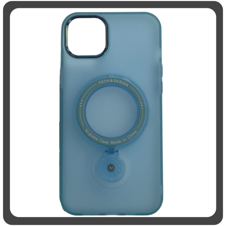 Θήκη Πλάτης - Back Cover, Silicone Σιλικόνη Magnetic Bracket Protective Case Light Blue Μπλε For iPhone 11