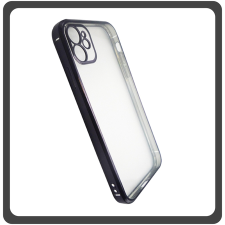 Θήκη Πλάτης - Back Cover, Silicone Σιλικόνη TPU-Rimmed Acrylic Protective Case Black Μαύρο For iPhone 11