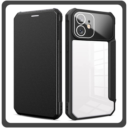 Θήκη Book, Δερματίνη Magnetic Leather Case Black Μαύρο For iPhone 11