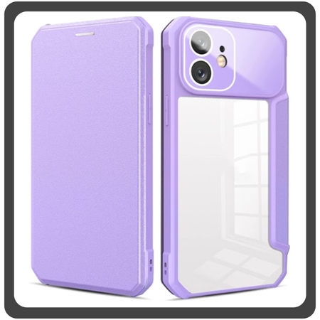 Θήκη Book, Δερματίνη Magnetic Leather Case Lavender Purple Μωβ For iPhone 11