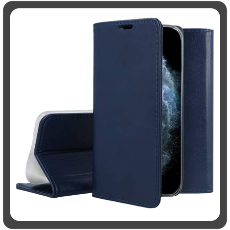 Θήκη Book, Δερματίνη Leather Print Wallet Case Blue Μπλε For iPhone 11